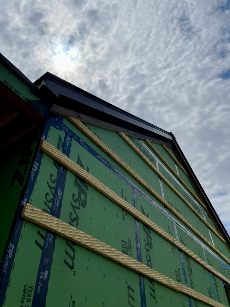 DryStrip installed behind siding showing fewer fastener penetrations